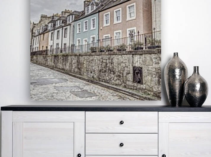 Multicolored buildings in South Queensferry, Scotland by Assaf Frank