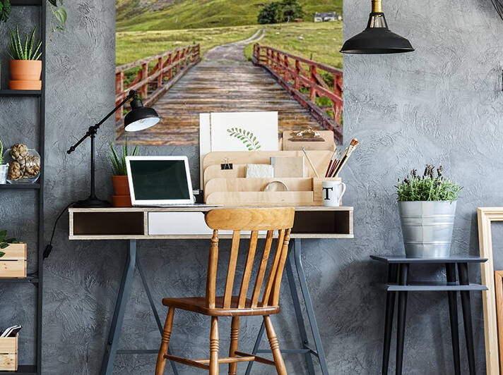 Wooden bridge at Glen Coe valley by Assaf Frank