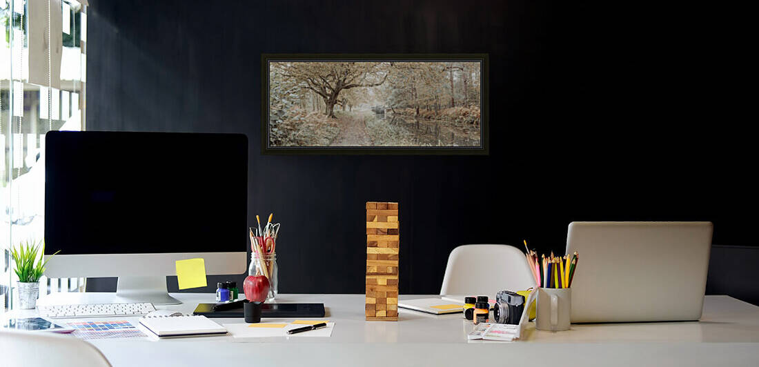 Canal through a forest by Assaf Frank