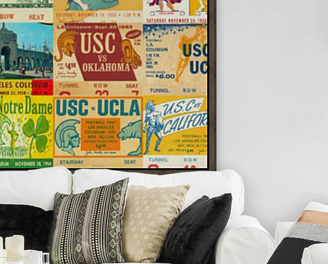 USC Trojans Football Ticket Stub Collage by Row One Brand