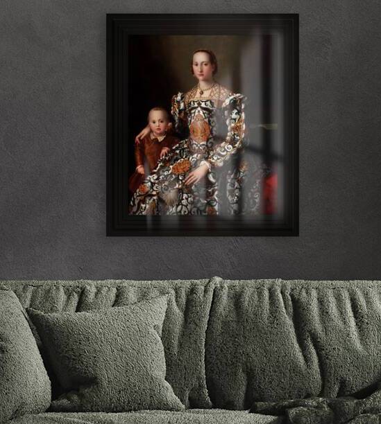 Eleonora of Toledo and Her Son by Agnolo Bronzino Classical Art Old Masters Reproduction by xzendor7