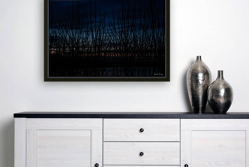 Sunset through the trees by Dawn Evans