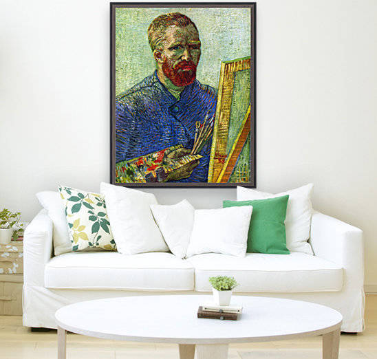 Self portrait in front easel by Van Gogh