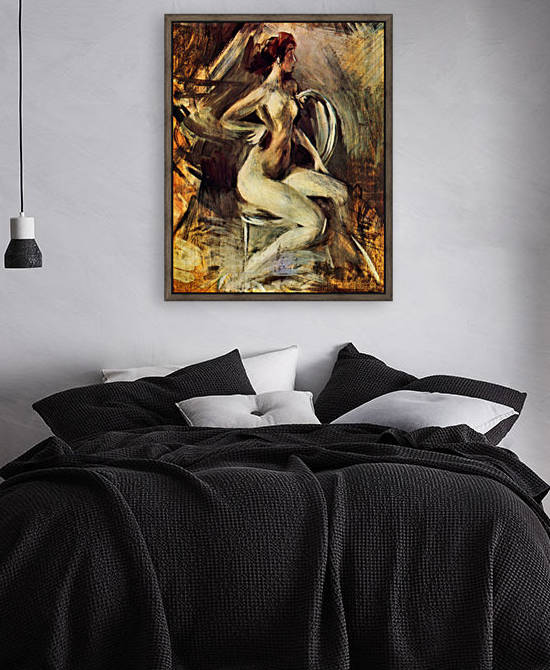 Nude from the side by Giovanni Boldini