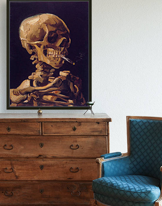 Skull with a Burning Cigarette by Van Gogh