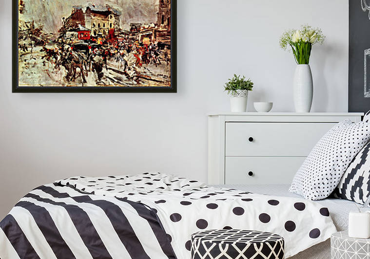 Outcome of a masked ball in Montmartre by Giovanni Boldini