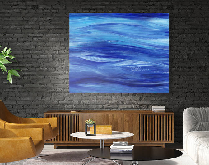  Sea Ocean Waves Coastal Beach House Nautical Decor II by Irina Sztukowski