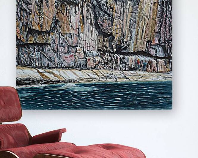 Agawa Rock Pictographs Painting by Stephen Emms