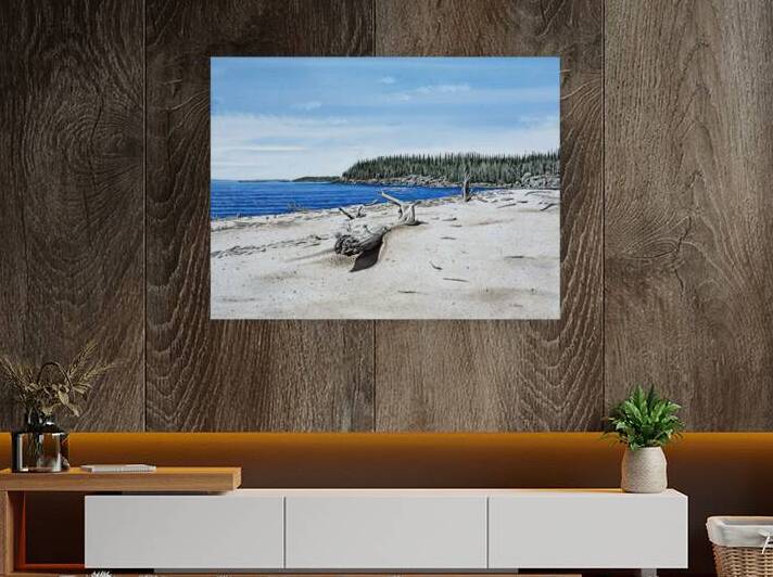 Prairie River Provincial Park Painting by Stephen Emms