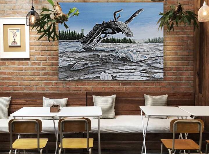 Winter Dragon Painting by Stephen Emms