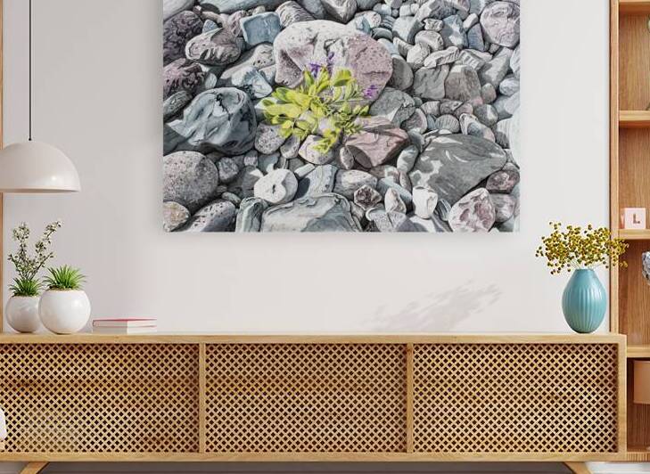 Beach Peas Painting by Stephen Emms