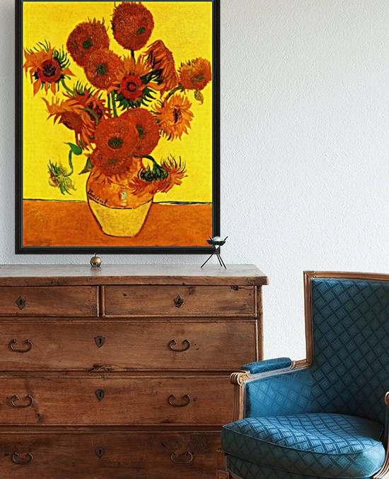 Still Life Vase with Fifteen Sunflowers3 by Van Gogh