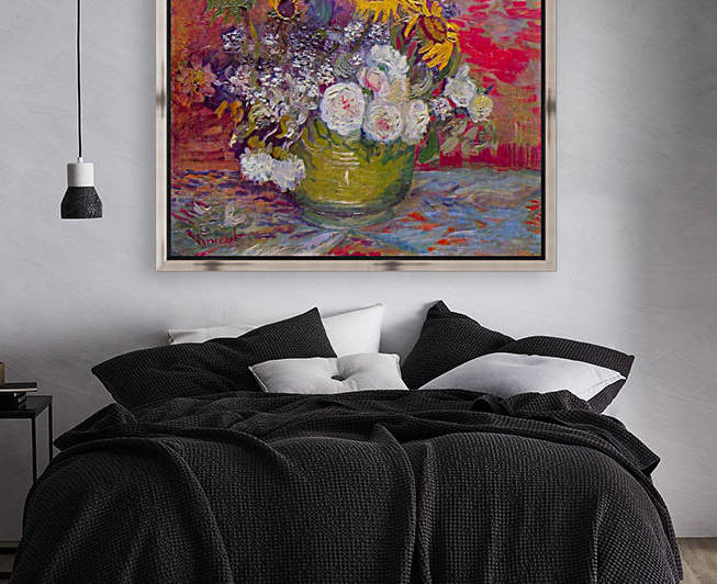 Still life with roses and sunflowers by Van Gogh