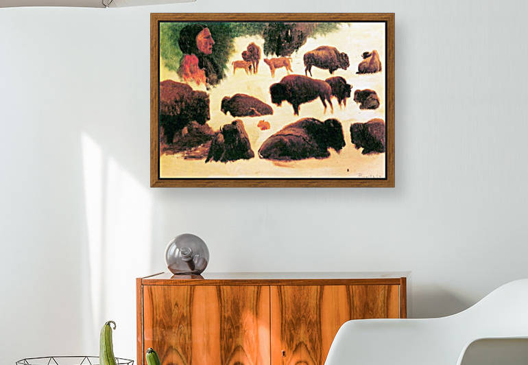Study of Buffaloes by Bierstadt