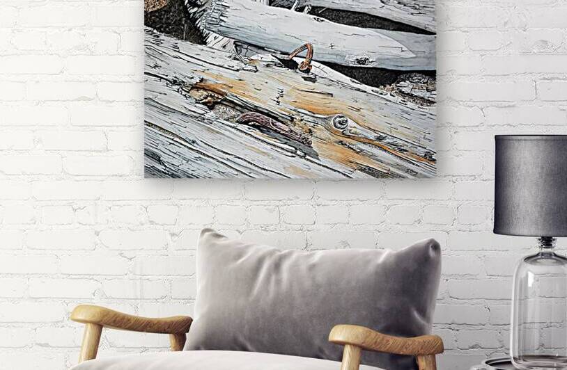 Boom Log Painting by Stephen Emms