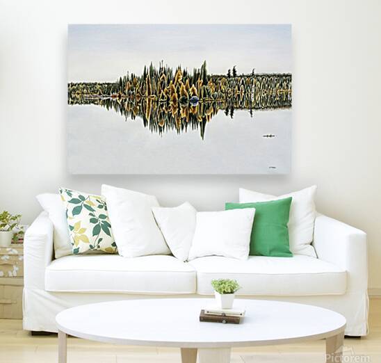 Small Island Lac Des Mille Lacs Painting by Stephen Emms