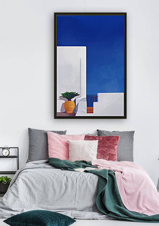 Beyond the White Wall - Santorini  Greece by Cosmic Soup