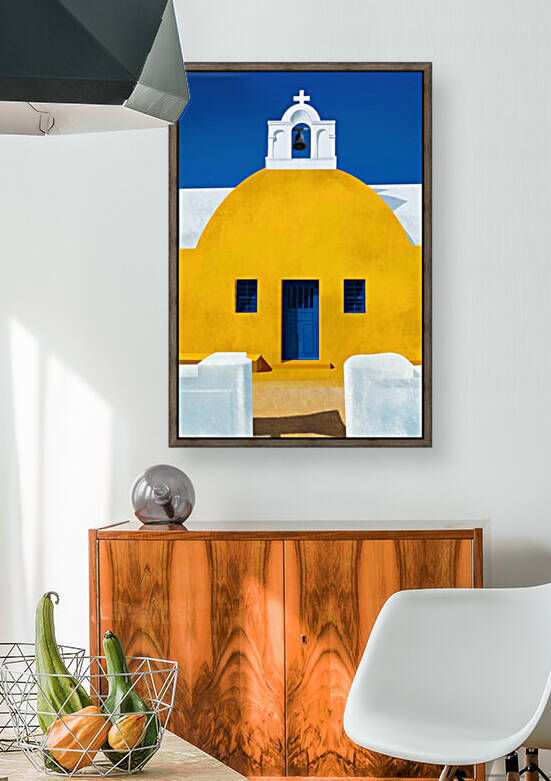 Mellow Yellow Chapel - Santorini  Greece by Cosmic Soup