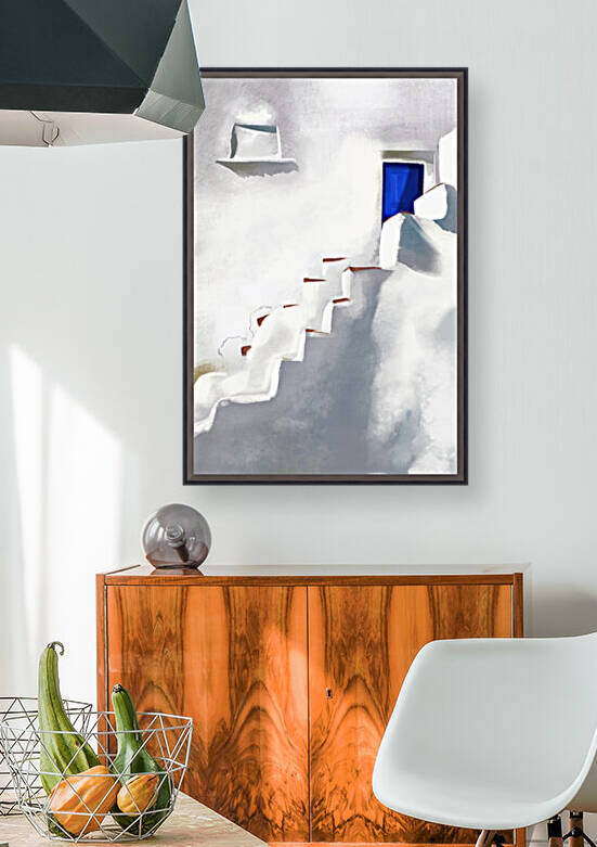 Ragged steps to the blue door - Santorini  Greece by Cosmic Soup