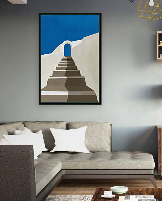 Stairs to the Sky - Santorini  Greece by Cosmic Soup