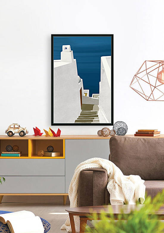 Steps to the Aegean - Santorini  Greece by Cosmic Soup