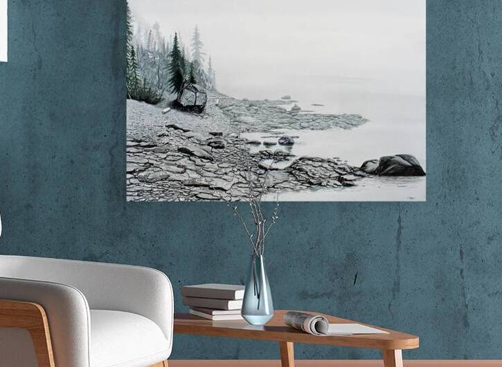 Lake Superior Mist Painting by Stephen Emms