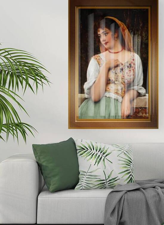 A Pensive Beauty by Eugen von Blaas Old Masters Classical Fine Art Reproduction by xzendor7