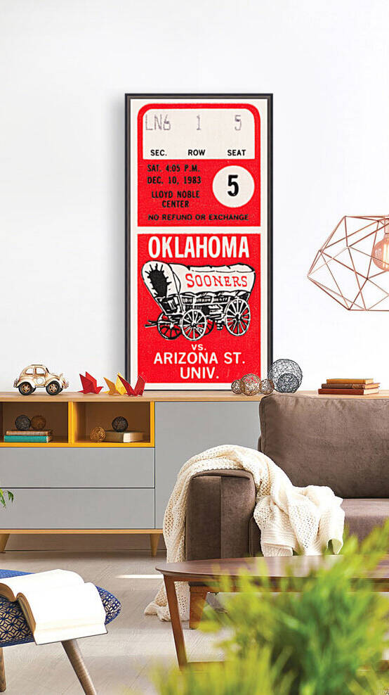 1983 OU Sooners Basketball Ticket Art by Row One Brand