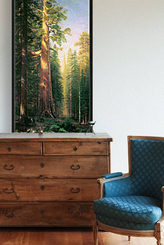 The big trees Mariposa Grove California by Bierstadt