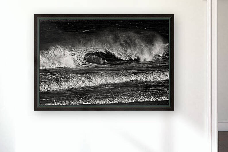 Surfs Up Ocean City in Black and White by Bill Swartwout Photography