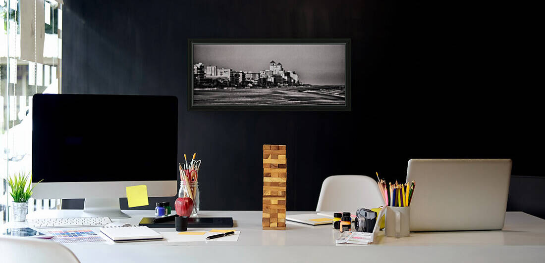 Ocean City Vacant Beach in Black and White by Bill Swartwout Photography