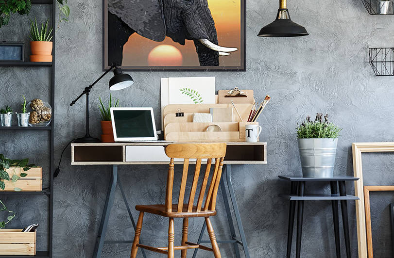 Elephant in front of Sunset by Adrian Brockwell