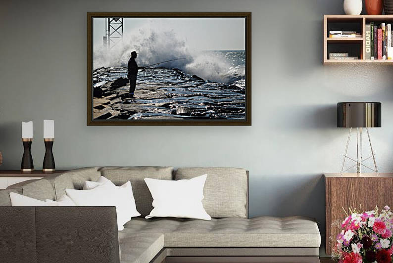 Dedicated Fisherman at the Ocean City Inlet by Bill Swartwout Photography