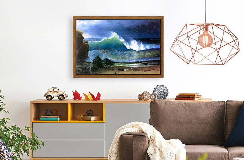 The coast of the Turquoise sea by Bierstadt