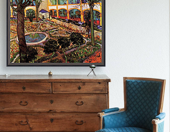 The Courtyard of the Hospital at Arles by Van Gogh