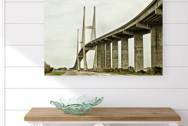 Sidney Lanier Bridge Brunswick in Goldtone by Bill Swartwout Photography