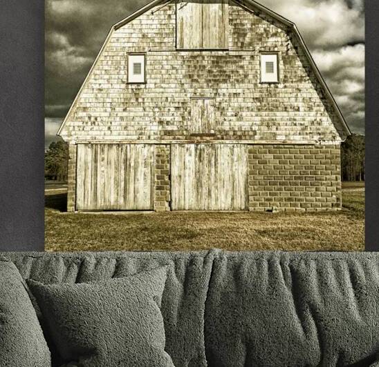 Old Barn Facade in Goldtone by Bill Swartwout Photography