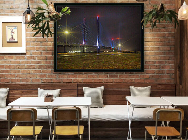 Indian River Bridge with Rain Fog and a Star Filter by Bill Swartwout Photography