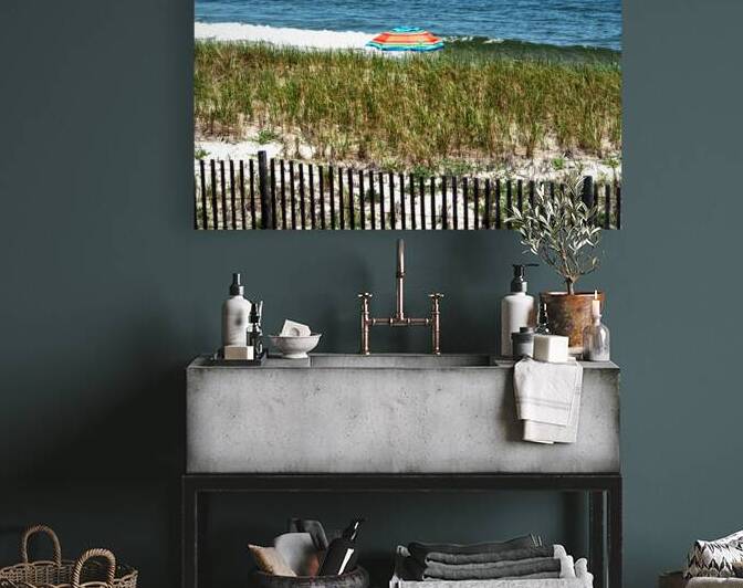 Solitary Beach Umbrella by Bill Swartwout Photography