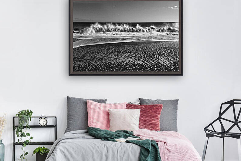 Fenwick Island Beach New Years Day black and white by Bill Swartwout Photography