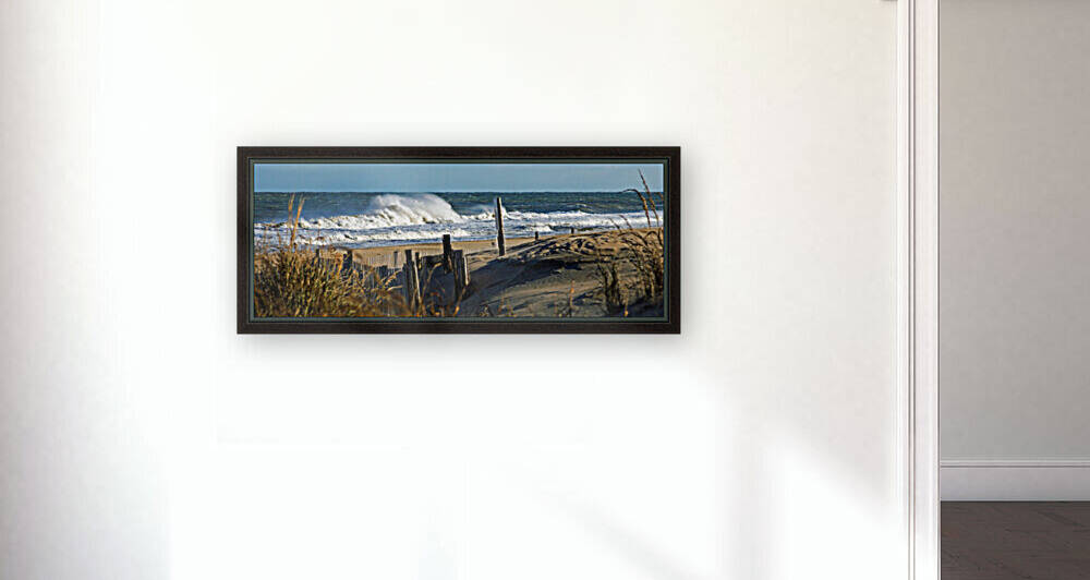 Fenwick Island Dunes and Waves Panorama by Bill Swartwout Photography