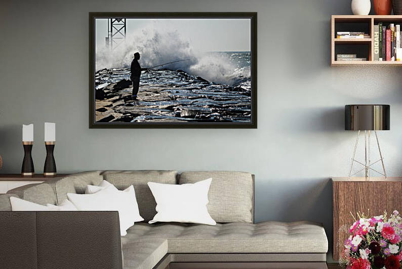 Dedicated Fisherman at the Ocean City Inlet by Bill Swartwout Photography