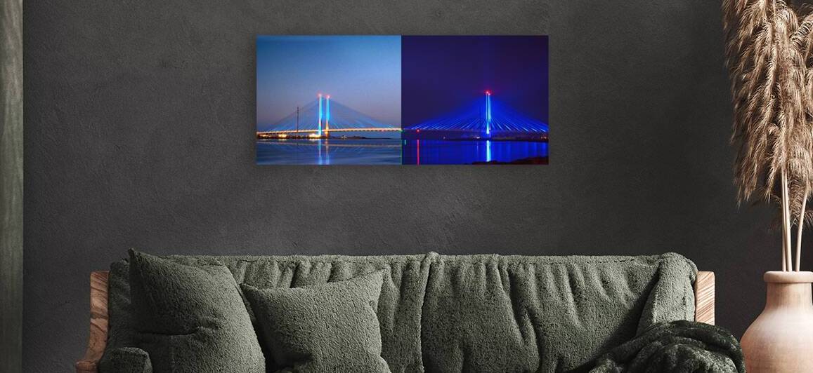 Indian River Bridge Day and Night by Bill Swartwout Photography
