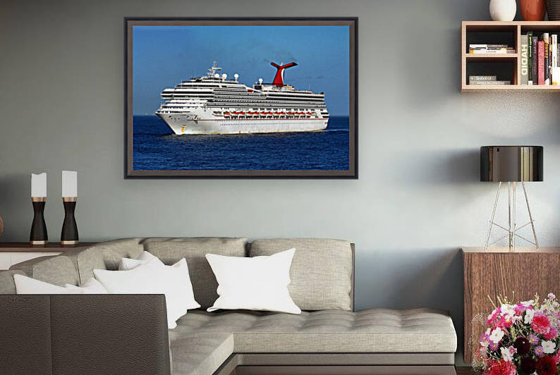 Cruise Ship Carnival Valor Approaching Cozumel by Bill Swartwout Photography