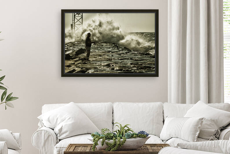 Golden Fisherman at the Ocean City Inlet by Bill Swartwout Photography