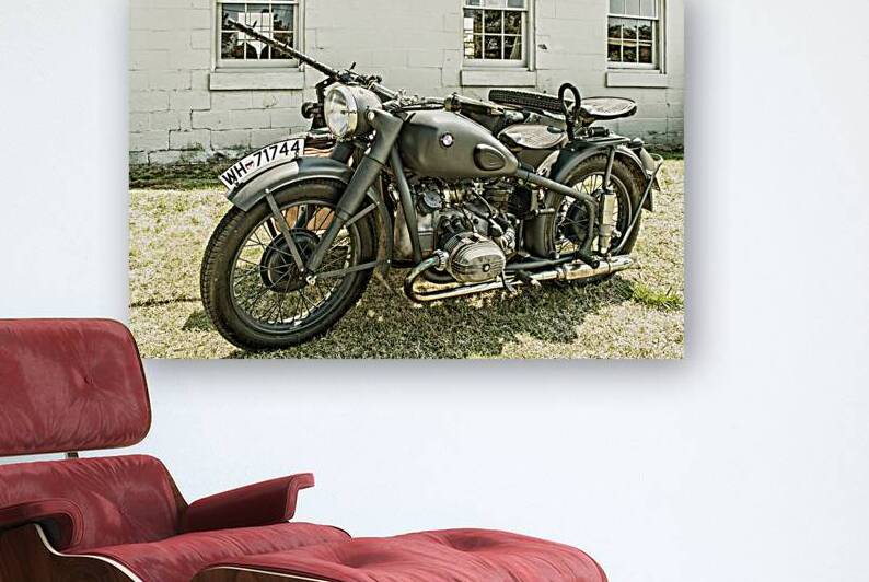 Vintage German Military Motorcycle Toned by Bill Swartwout Photography