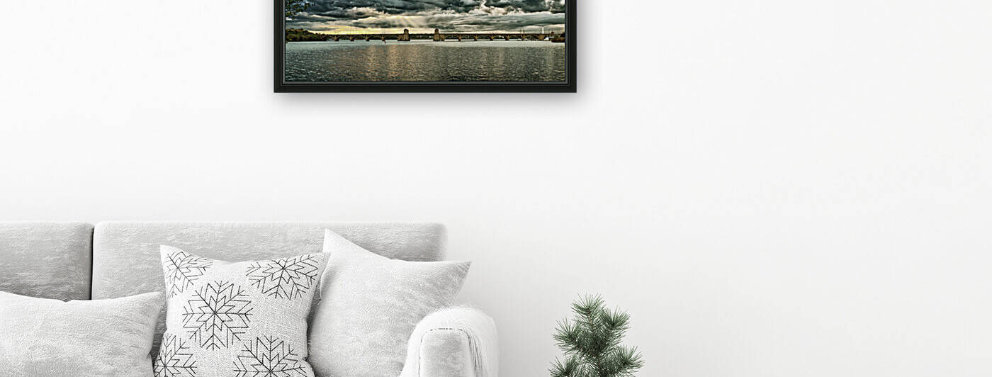 Hanover Street Bridge Panorama Goldtone by Bill Swartwout Photography