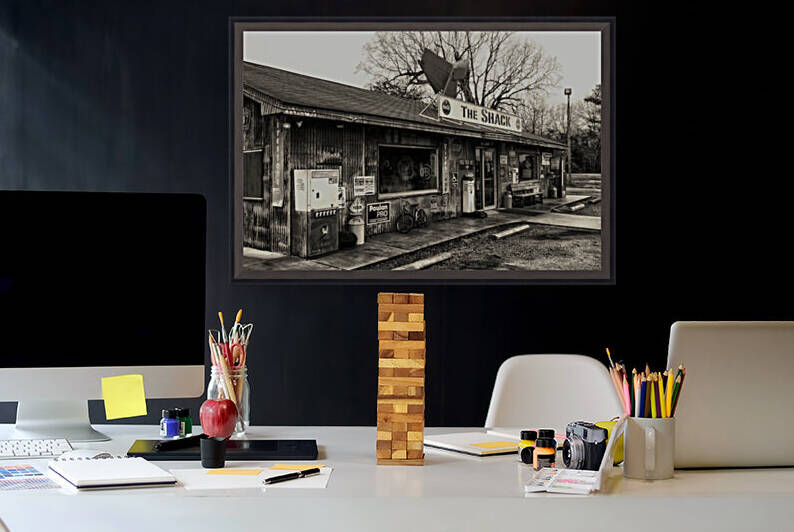 The Shack Evergreen Alabama Black and White by Bill Swartwout Photography