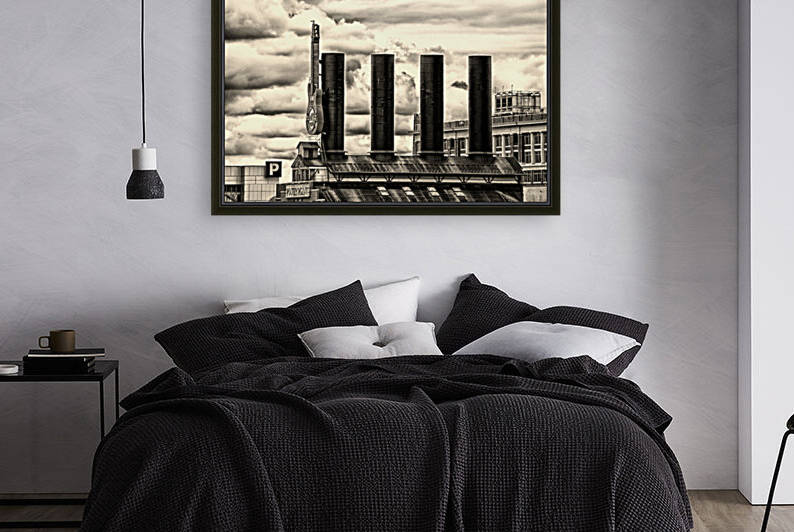 Baltimore Power Plant Guitar Stacks Monochrome by Bill Swartwout Photography