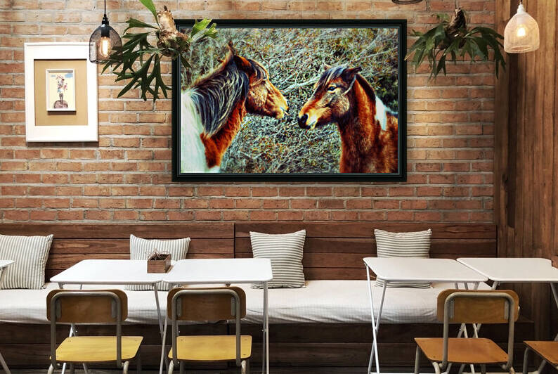 Two Wild Ponies of Assateague Island in Classic Film Style by Bill Swartwout Photography